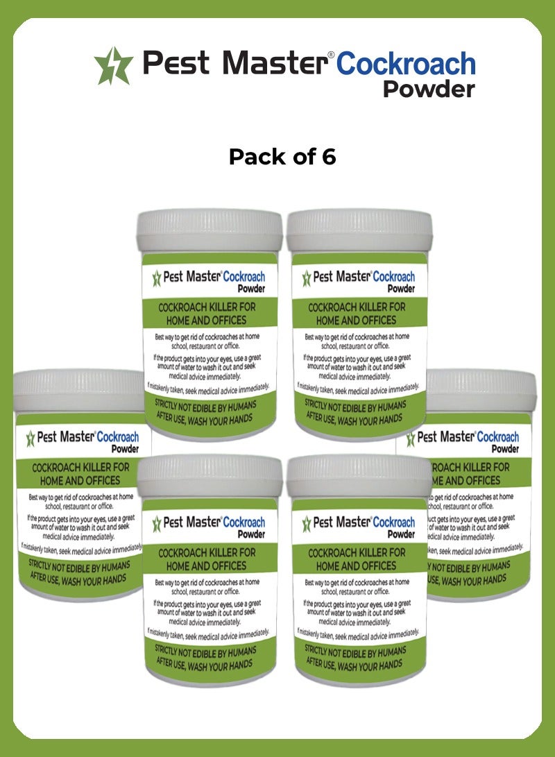 Pest Master Cockroach Powder Effective Defense Against Crawling Pests Pack Of 6 