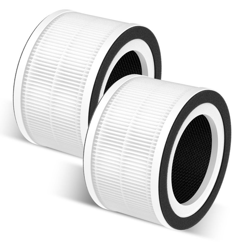 GoKBNY فلتر بديل True HEPA من GoKBNY 2Pack متوافق مع جهاز تنقية FilloHaloAllo 3 في 1 H13 فلتر HEPA الحقيقي