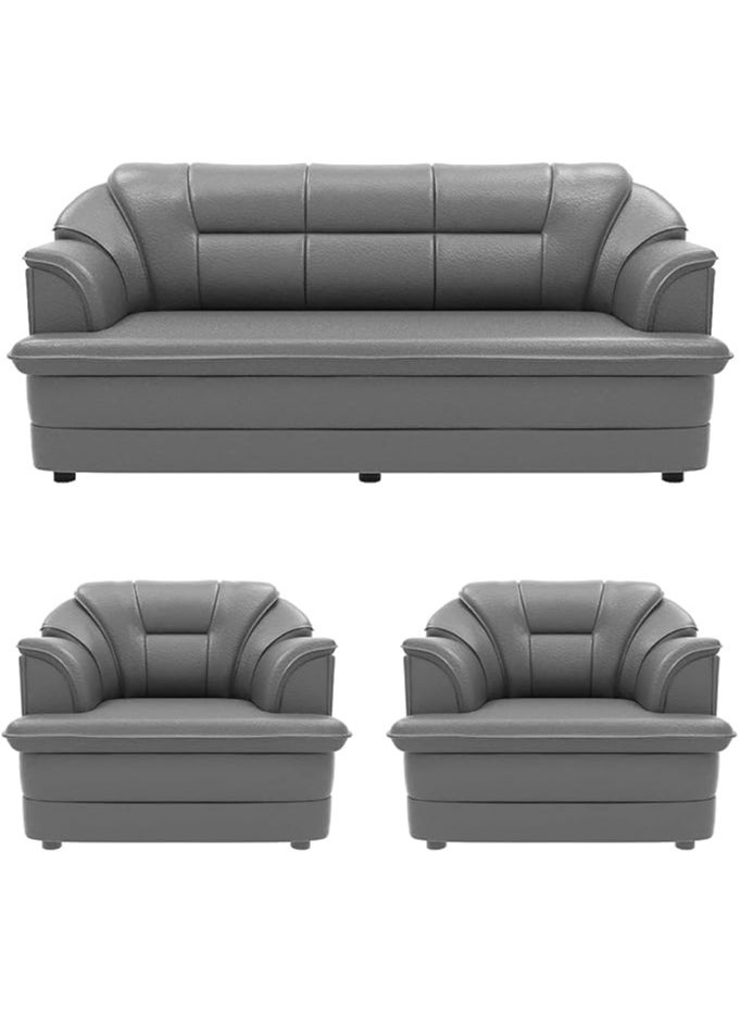 Poppins Home - Sofa Set in Lifestyle Leatherette and Polyurethane Foam Elevate Your Space with Distinctive Style - Image 1