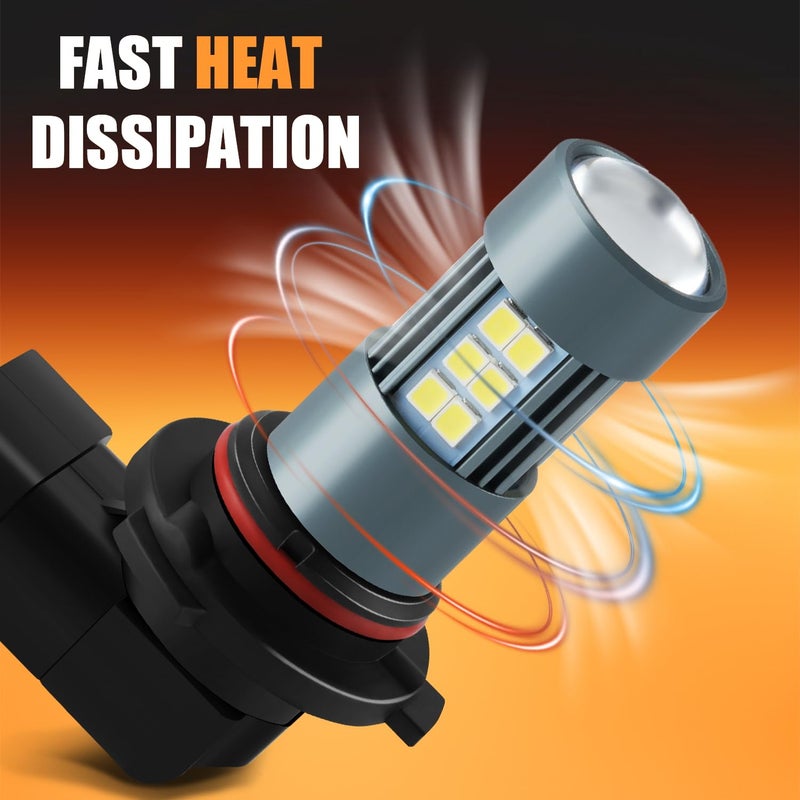 iFunyLED مصابيح ضباب LED iFunyLED 9006/HB4، مصابيح ضباب LED فائقة السطوع 6500K أبيض بارد، توصيل وتشغيل، مصابيح بديلة للسيارات والشاحنات وSUV، عبوة من 2 - Image 4