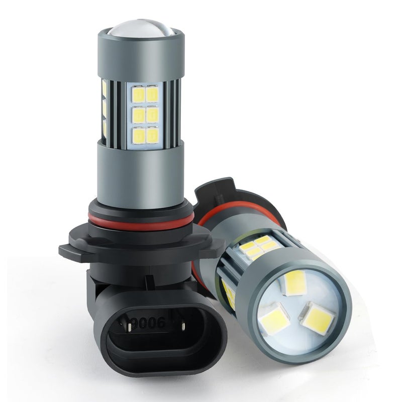 iFunyLED مصابيح ضباب LED iFunyLED 9006/HB4، مصابيح ضباب LED فائقة السطوع 6500K أبيض بارد، توصيل وتشغيل، مصابيح بديلة للسيارات والشاحنات وSUV، عبوة من 2 - Image 1