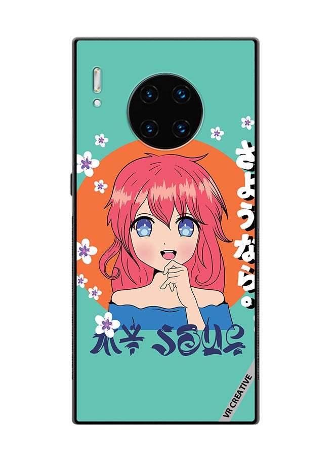 VR CREATIVE Protective Case Cover For Huawei Mate 30 Pro Japanese Gril Text Means Good Bye Design Multicolour - Image 1