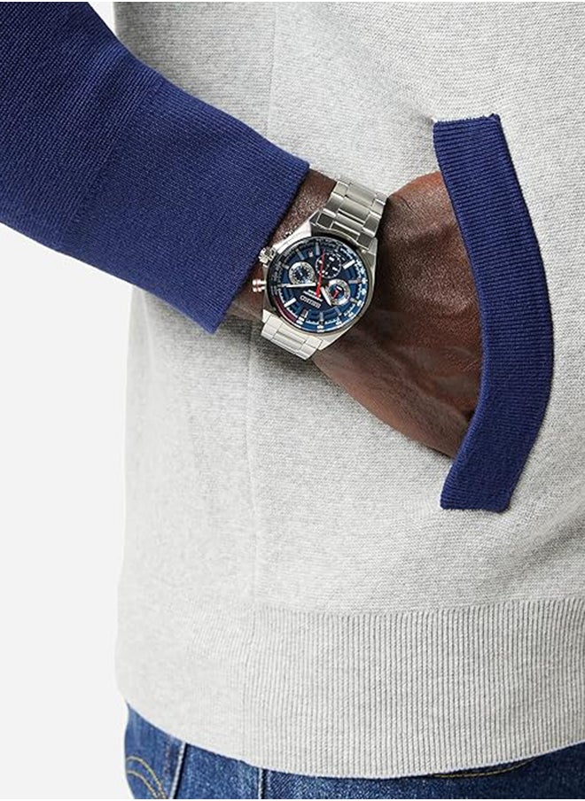 Seiko ساعة يد رجالية من الستانلس ستيل بعقارب دائرية الشكل SSB407P - 41 ملم  - Image 3