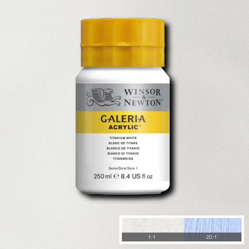 Winsor Newton Winsor & Newton Galeria Acrylic Color, 250ml (8.4-oz) bottle, Titanium White - Image 2