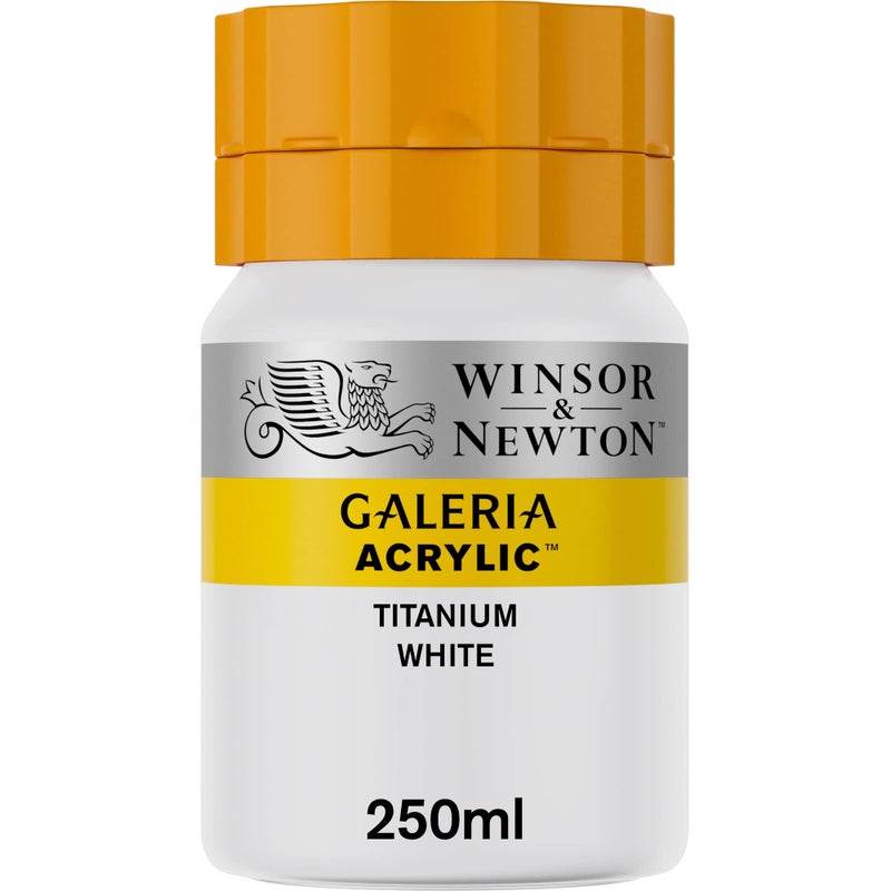 Winsor Newton Winsor & Newton Galeria Acrylic Color, 250ml (8.4-oz) bottle, Titanium White - Image 1