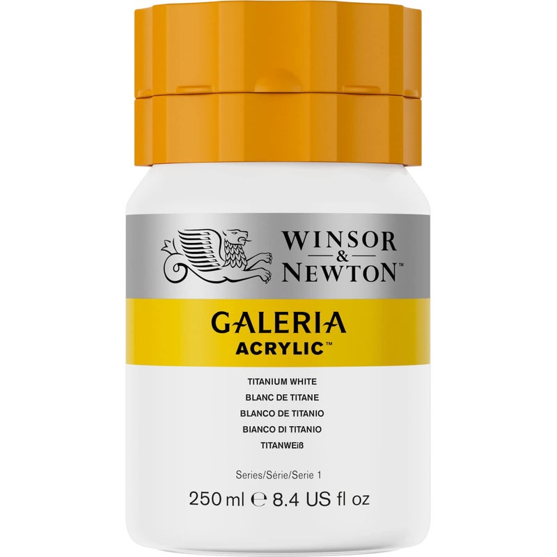 Winsor Newton Winsor & Newton Galeria Acrylic Color, 250ml (8.4-oz) bottle, Titanium White - Image 5