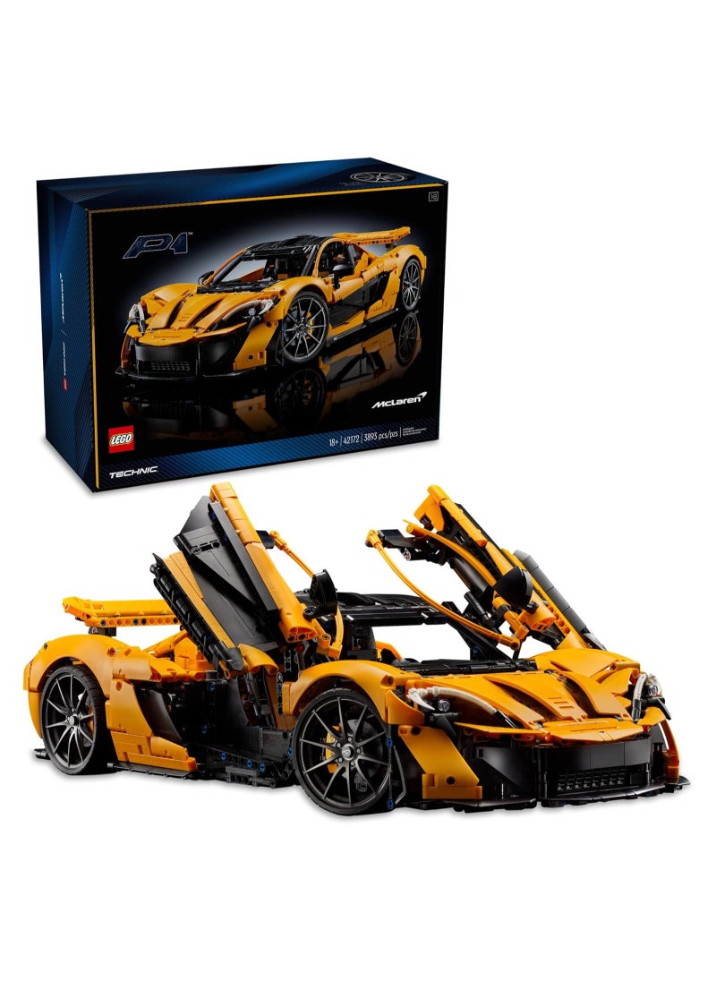 LEGO - LEGO Technic McLaren P1 Hypercar Building Set, F1 Gift for Adults, Formula 1 Race Car Collectible Model with V8 Piston Engine and 7-Speed Gearbox, 42172 - Image 1