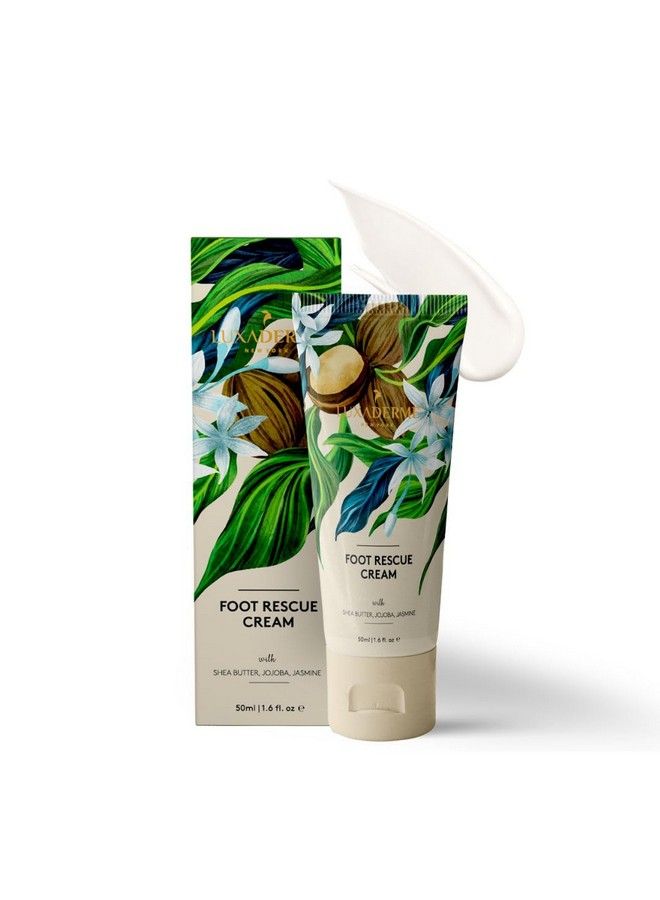 LuxaDerme Moisturizing Foot Rescue Cream With Shea Butter Jojoba & Jasmine For Softening Restore Cracked & Chapped Dry Feet 50 Ml (Pack Of 1)  - Image 2