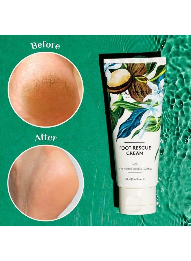 LuxaDerme Moisturizing Foot Rescue Cream With Shea Butter Jojoba & Jasmine For Softening Restore Cracked & Chapped Dry Feet 50 Ml (Pack Of 1)  - Image 5