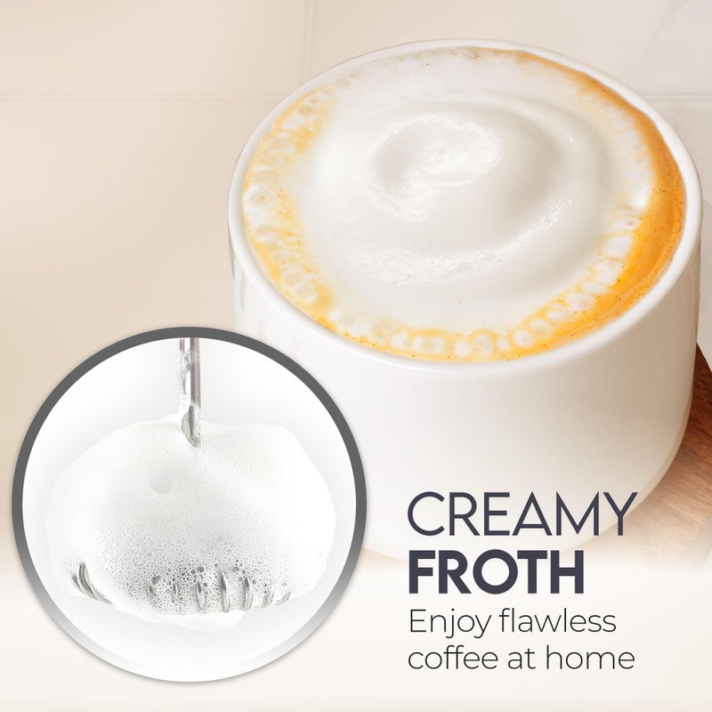 Zulay Kitchen Powerful Frother Wand AA Batteries Included, Ultra Fast Handheld Drink Mixer, Comfort Milk Frother, Stainless Steel Whisker, Frother Handheld for Coffee, Protein & Matcha - Frothmate 2.0 - Image 2