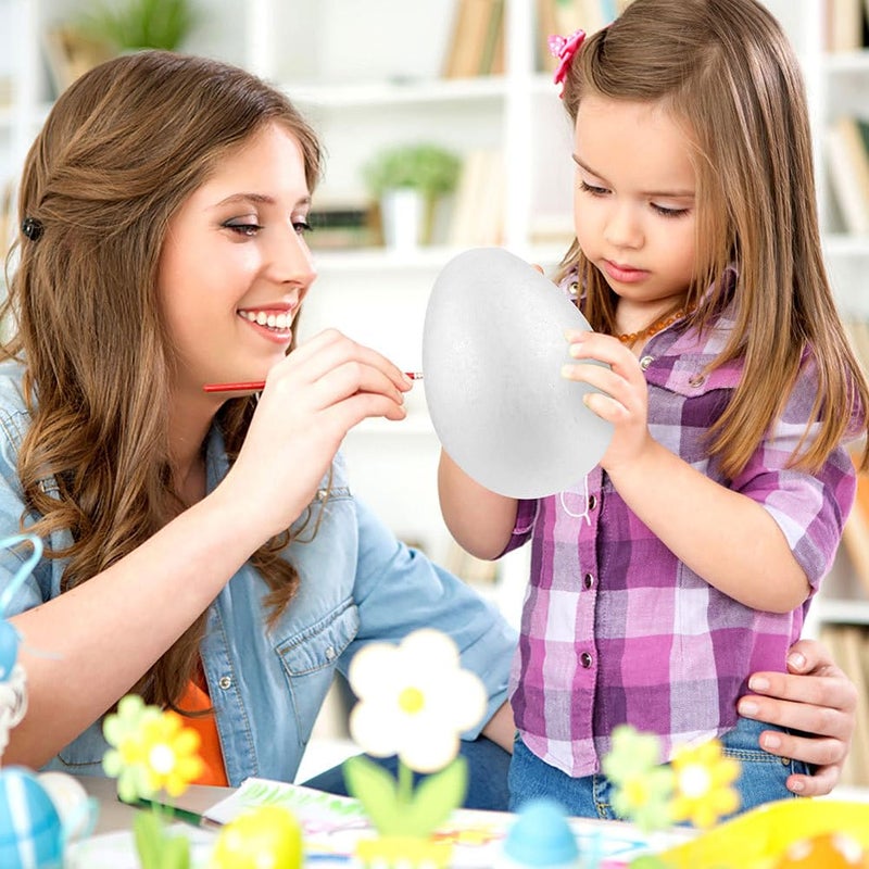 White Foam Easter Eggs DIY Craft Decorations 3 Pack Simulation Ornaments For Party - Image 4
