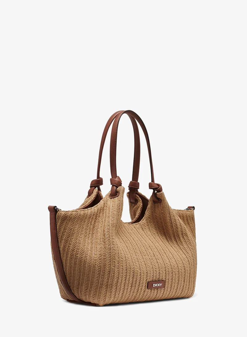 DKNY NATURAL/SADDLE Paula Medium Tote for Women | Best Price UAE