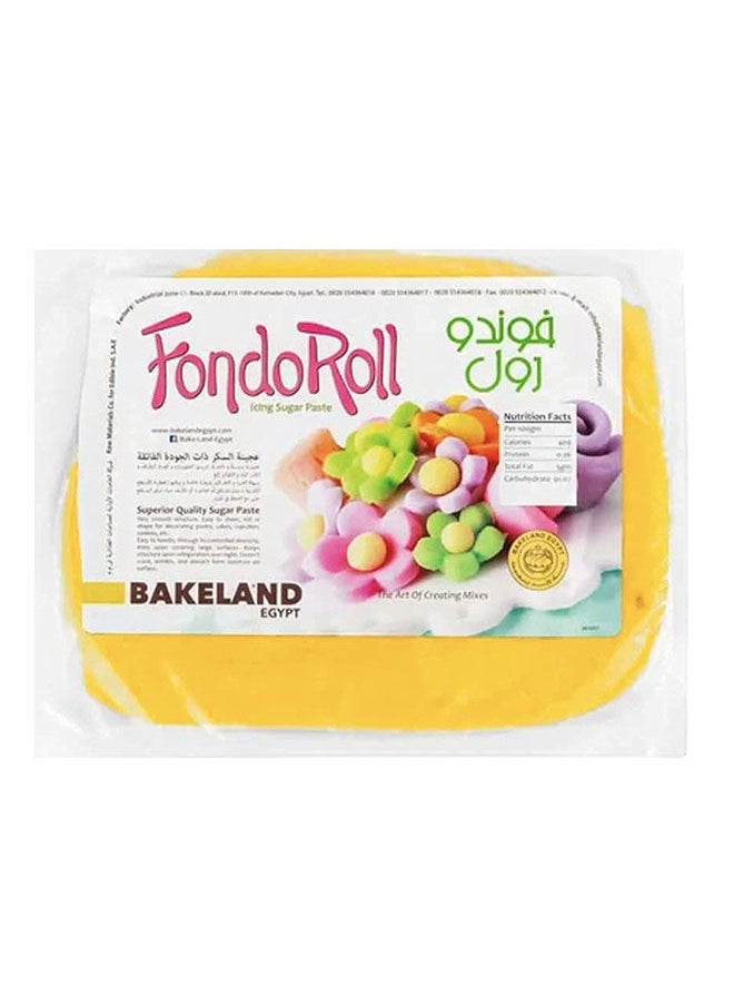 Bakeland Fondo Roll Sugar Paste Yellow 500 grams 