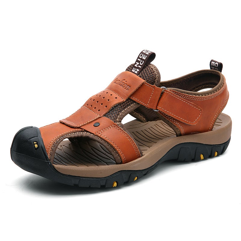 Breathable Baotou Beach Shoes Plus Size Outdoor Trendy Men'S Hollow-Out Sandals Men'S Shoes For Hair - Image 1