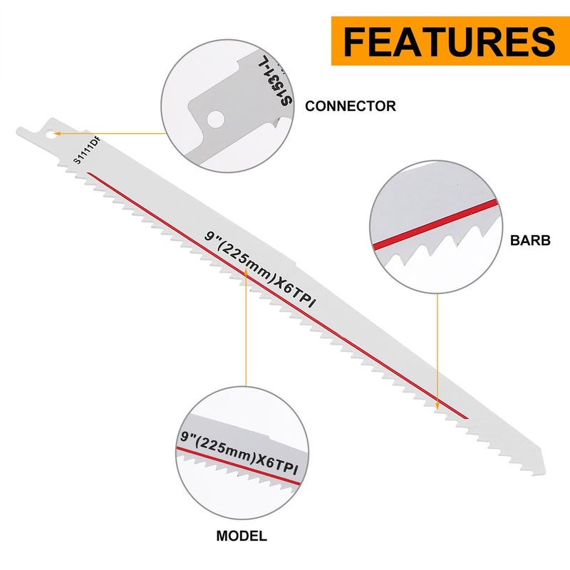 Carbon Steel Reciprocating Saw Blade for Metal Wood Cutting Heavy Duty Pruning Blades - Image 4