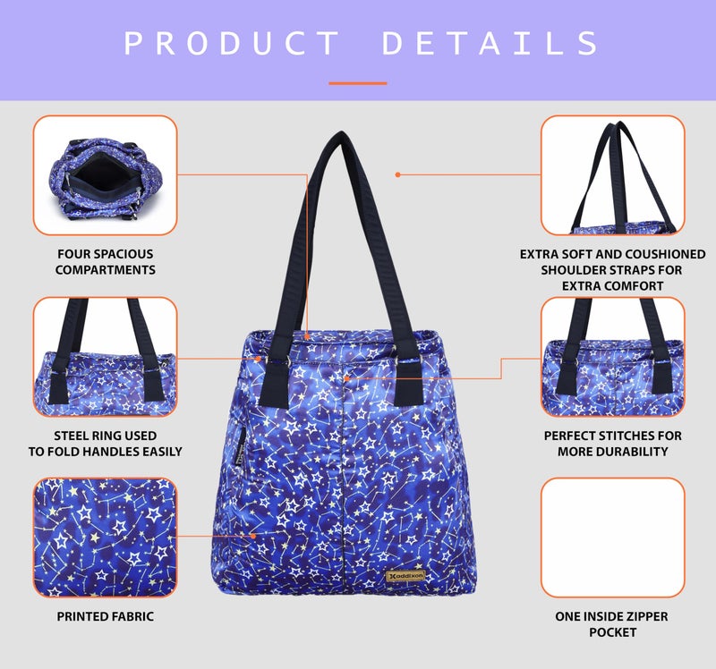 addixon 12L Medium Multicolor Handbag for Women: Versatile Shoulder Bag (Blue) - Image 4