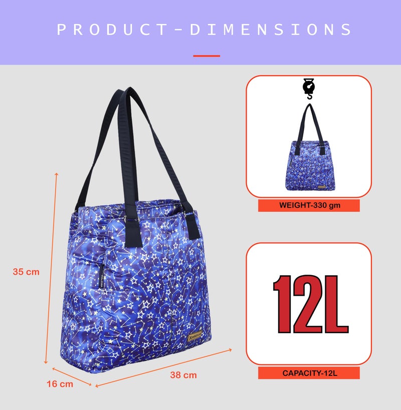 addixon 12L Medium Multicolor Handbag for Women: Versatile Shoulder Bag (Blue) - Image 3