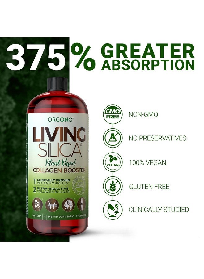 Orgono Living Silica Orgono Living Silica Plant-Based Collagen Booster | Horsetail Extract & Rosemary | Supports Collagen & Elastin for Joint & Bone Health, Glowing Skin, Strong Hair & Nails | 33.85 Fl Oz - Image 5