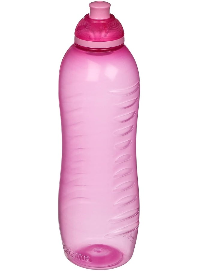sistema - Sistema Twist 'n' Sip Squeeze Sports Water Bottle | Leakproof 620 ml BPA-Free Assorted Colours - Image 1