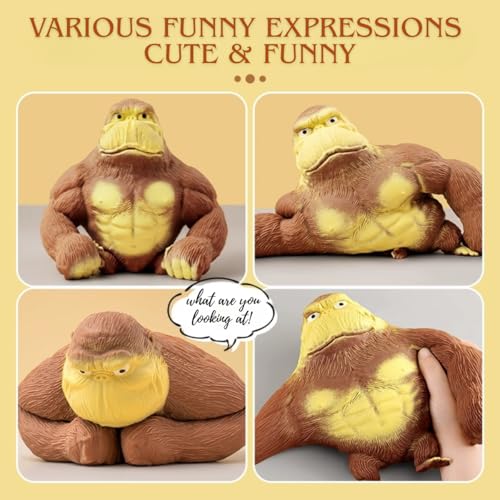 XEWOi 1Pc Stretchy Monkey Toy, Cute Gorilla Stress Anxiety Relief Toy, Tension Buster Squishy Stretch Arms Gorilla Monkey Toys for Relaxing and Fun, Non Toxic Safe Action Figure for Kids - Image 3
