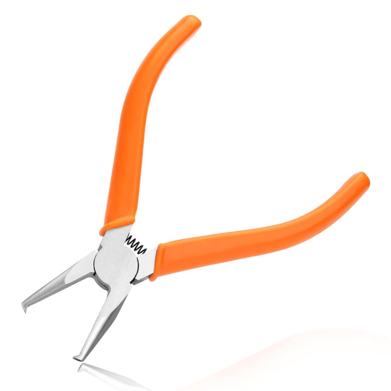 LEONTOOL Engineer Tip Cutter with 90 Degree UltraSharp Blade Transverse End Cutter with 4mm Flush Jaw Long Nose End Cutting Plier Nipper End Cutter for Precision Plastic Model SMTSMD Chips