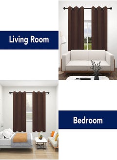 GOLDEN MILLION Grommet Blackout Curtains Noise Reduction Window Drapes Thermal Insulated Darkening 2 Panels  - Image 3
