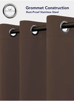 GOLDEN MILLION Grommet Blackout Curtains Noise Reduction Window Drapes Thermal Insulated Darkening 2 Panels  - Image 4