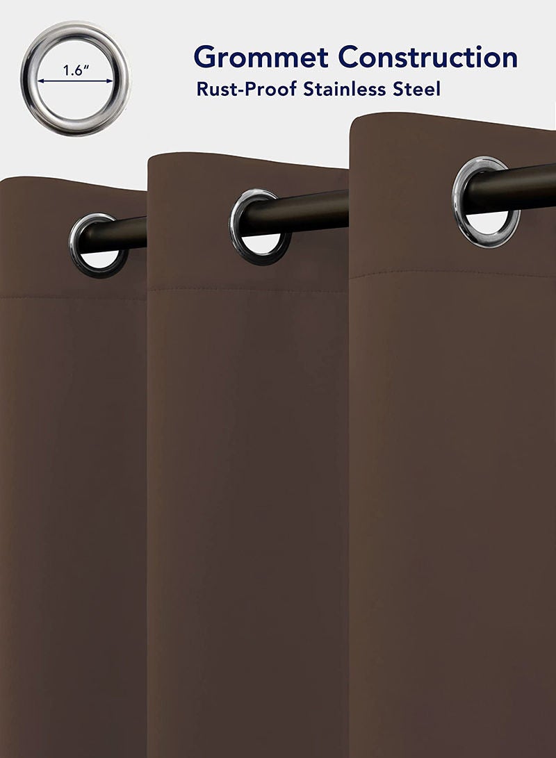 GOLDEN MILLION ستائر التعتيم ذات الحلقات المعدنية لتقليل الضوضاء وستائر النوافذ المعزولة حرارياً والمكونة من لوحين - Image 4