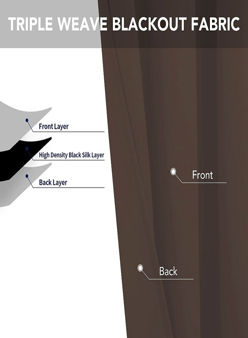 GOLDEN MILLION ستائر التعتيم ذات الحلقات المعدنية لتقليل الضوضاء وستائر النوافذ المعزولة حرارياً والمكونة من لوحين - Image 2