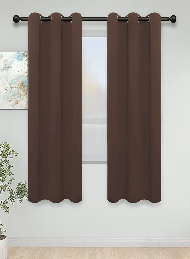 GOLDEN MILLION ستائر التعتيم ذات الحلقات المعدنية لتقليل الضوضاء وستائر النوافذ المعزولة حرارياً والمكونة من لوحين - Image 1