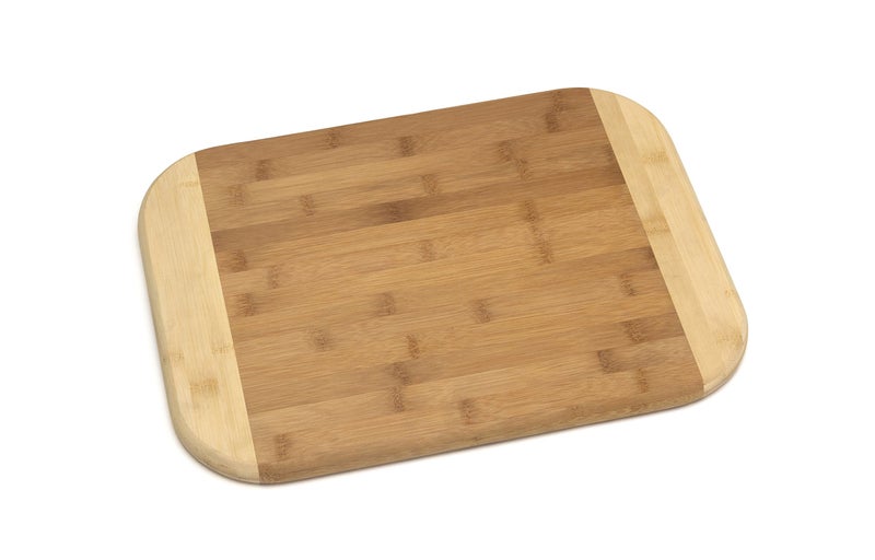 Lipper International Bamboo Wood Two-Tone Kitchen Cutting and Serving Board, Large, 15-3/4" x 11-3/4" x 3/4" - Image 1