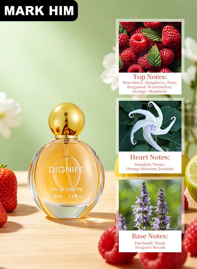 MARK HIM 3PCS Women Eau de Toilette Perfume Gift Set,  Long Lasting Fragrance, Portable Travel Size Cologne, Luxury Gift for Birthday Anniversary Valentine’s Day, Daily Dating Office Use Ladies Perfume Collection Kit - Image 3