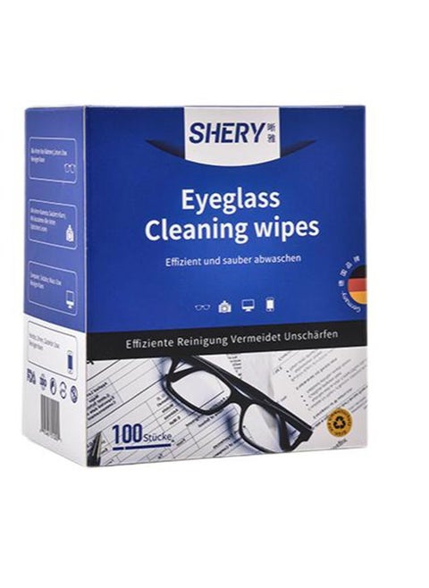 Pre-Moistened Lens Cleaning Wipes 100 Count, Safe Quick-Drying Glasses And Screen Cleaner - Lndividually Packaged