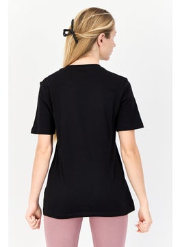 Reebok Women Sportswear Short Sleeve Outdoor T-Shirt, Black  - Image 4