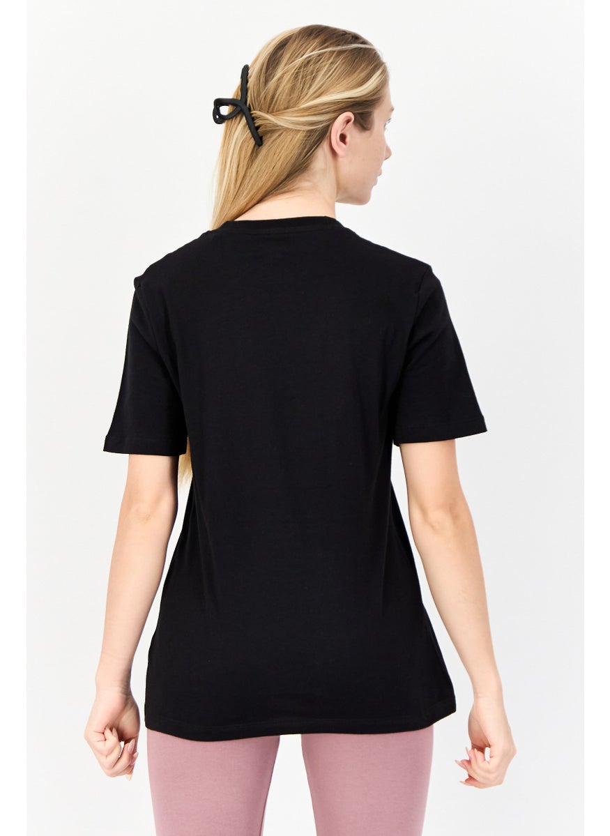 Reebok Women Sportswear Short Sleeve Outdoor T-Shirt, Black  - Image 4