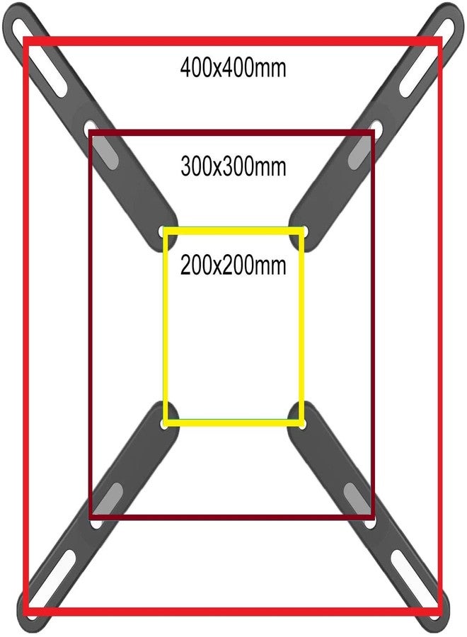 Mount Plus 201F Adapter Bracket Convert VESA 200x200mm to VESA 400x400mm and 300x300mm (Fits Most 32" to 55" Flat Panel TV) - Image 2