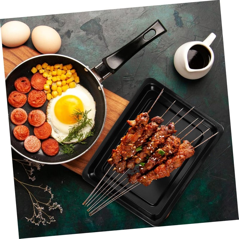 Yardwe Enamel Roasting Pan Bbq Plate Large Induction Oven Pan Baking Supplies Reusable Baking Tray - Image 4