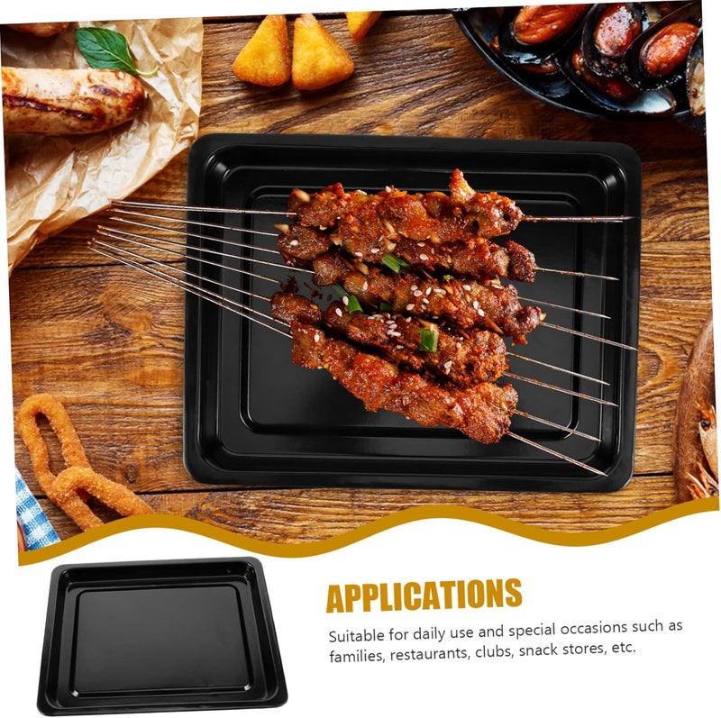 Yardwe Enamel Roasting Pan Bbq Plate Large Induction Oven Pan Baking Supplies Reusable Baking Tray - Image 3