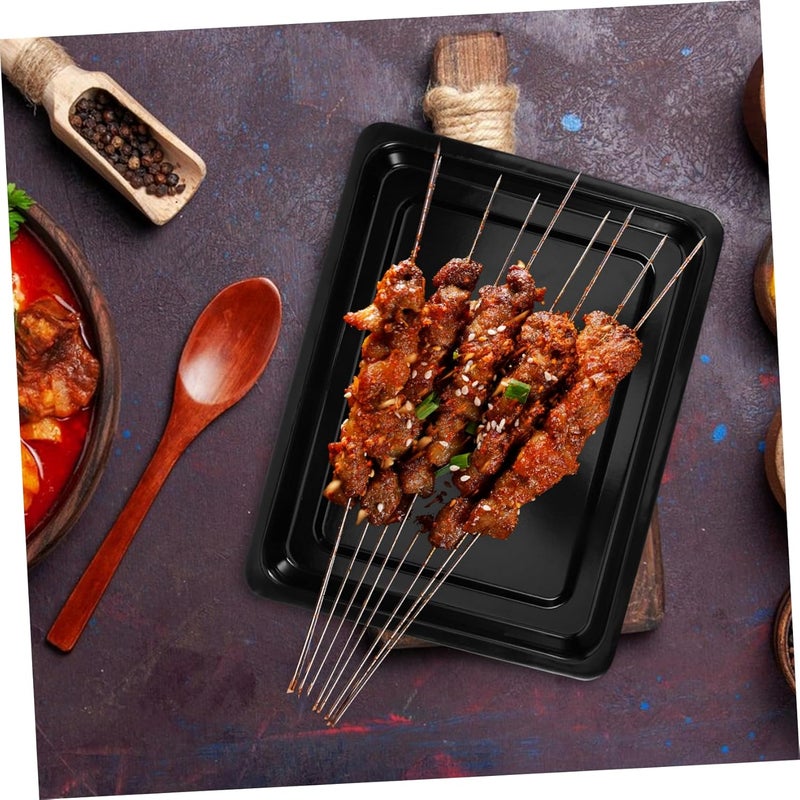 Yardwe Enamel Roasting Pan Bbq Plate Large Induction Oven Pan Baking Supplies Reusable Baking Tray - Image 5