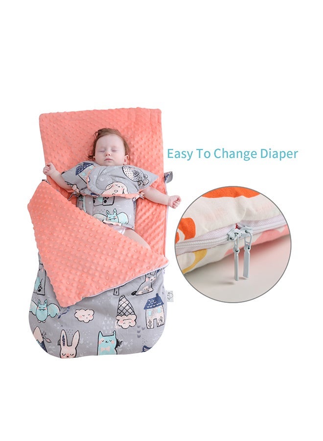 NIBEMINENT Cotton Anti-Shock Autumn And Winter Dual-Use Newborn Baby Blanket Sleeping Bag - Image 2