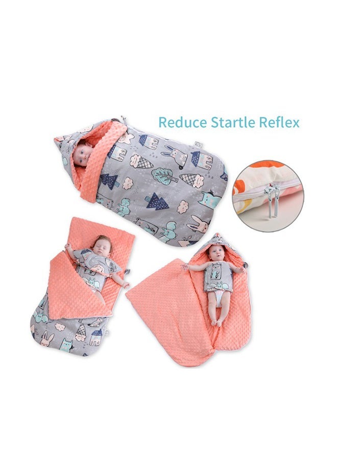 NIBEMINENT Cotton Anti-Shock Autumn And Winter Dual-Use Newborn Baby Blanket Sleeping Bag - Image 4