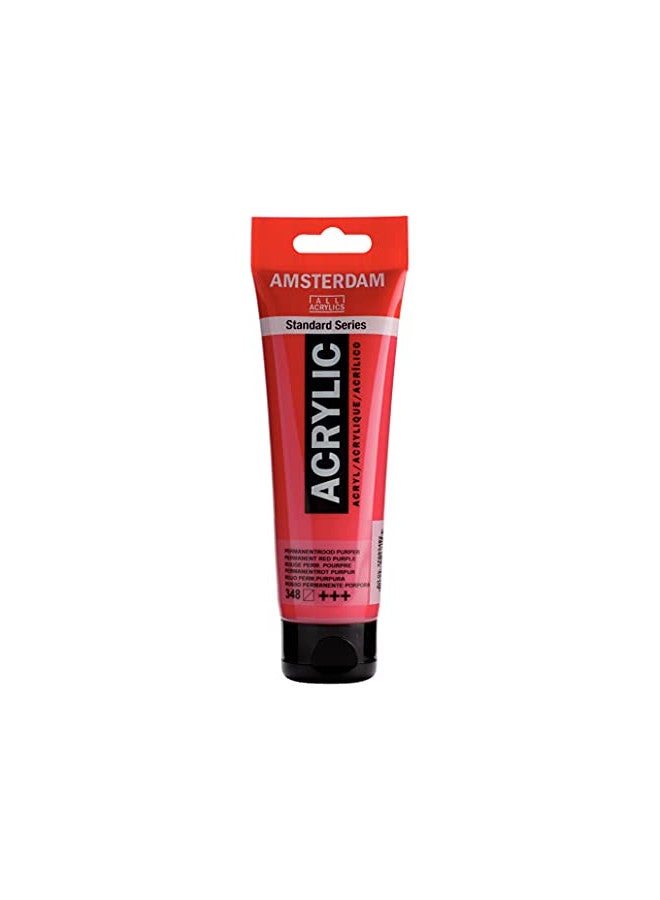 Amsterdam Standard Series Acrylic Tube 120 ml Permanent red purple 348 (17093482) - Image 1