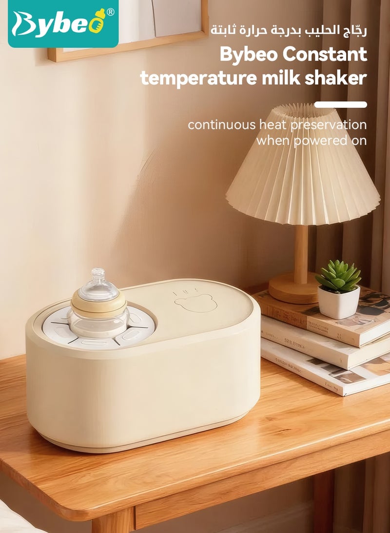 Bybeo 2-In-1 Baby Bottle Warmer & Formula Mixer with 2pcs Baby Formula Dispensers, Electric Bottle Shaker with Constant Temperature & Automatic Mixing, Multifunctional Baby Milk Powder Mixer with 3 Modes - Image 2