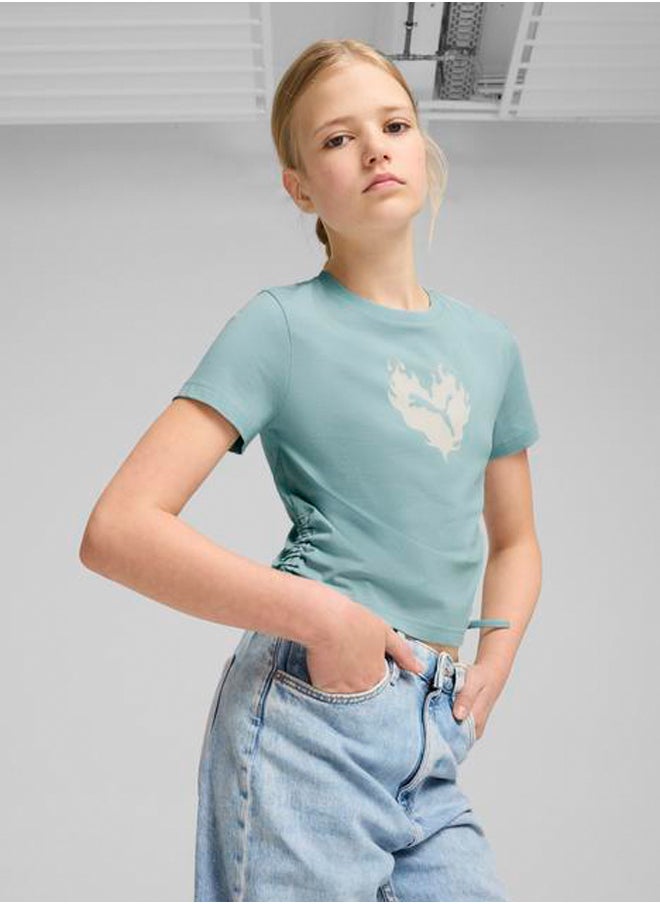 PUMA - Youth Flaming Love Knotted T-Shirt - Image 1