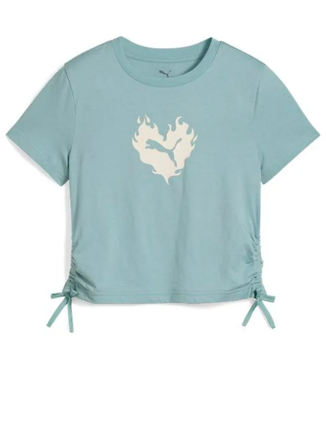 PUMA Youth Flaming Love Knotted T-Shirt