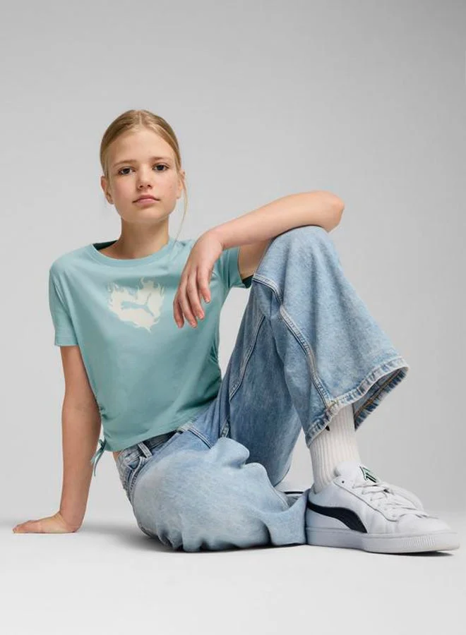 PUMA Youth Flaming Love Knotted T-Shirt