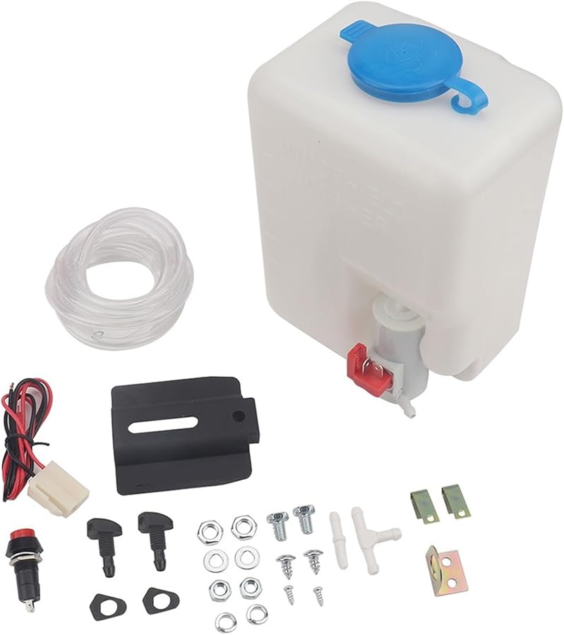 Universal 12V 1.5L Automotive Windshield Washer Pump Reservoir Bottle Fluid Tank - Image 1