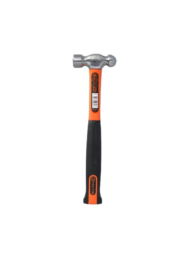 Tactix Ball Pein Hammer with Fiberglass Handle Orange and Black221001 - Image 3