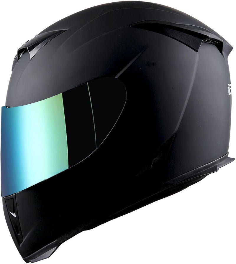 1Storm Motorcycle Full Face Helmet Skull King Matte Black with Extra Clear Shield - Image 3