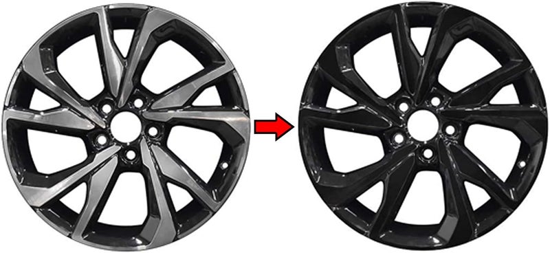 SlickMod Chrome Delete Blackout Vinyl Overlay for 2016-2021 Honda Civic 18in Sport Wheel Rims (Gloss Black)